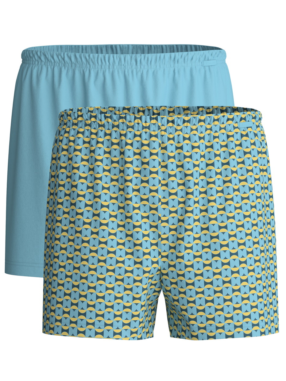 Multipack Herren - Boxershorts, 2er-Pack aus 100% Baumwolle in Grün, Gemustert aus Serie Cotton Special von CALIDA