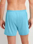 Herren-Model trägt Boxershorts, 2er-Pack aus 100% Baumwolle in Grün, Gemustert aus Serie Cotton Special von CALIDA, Zusatzbild, Rückansicht