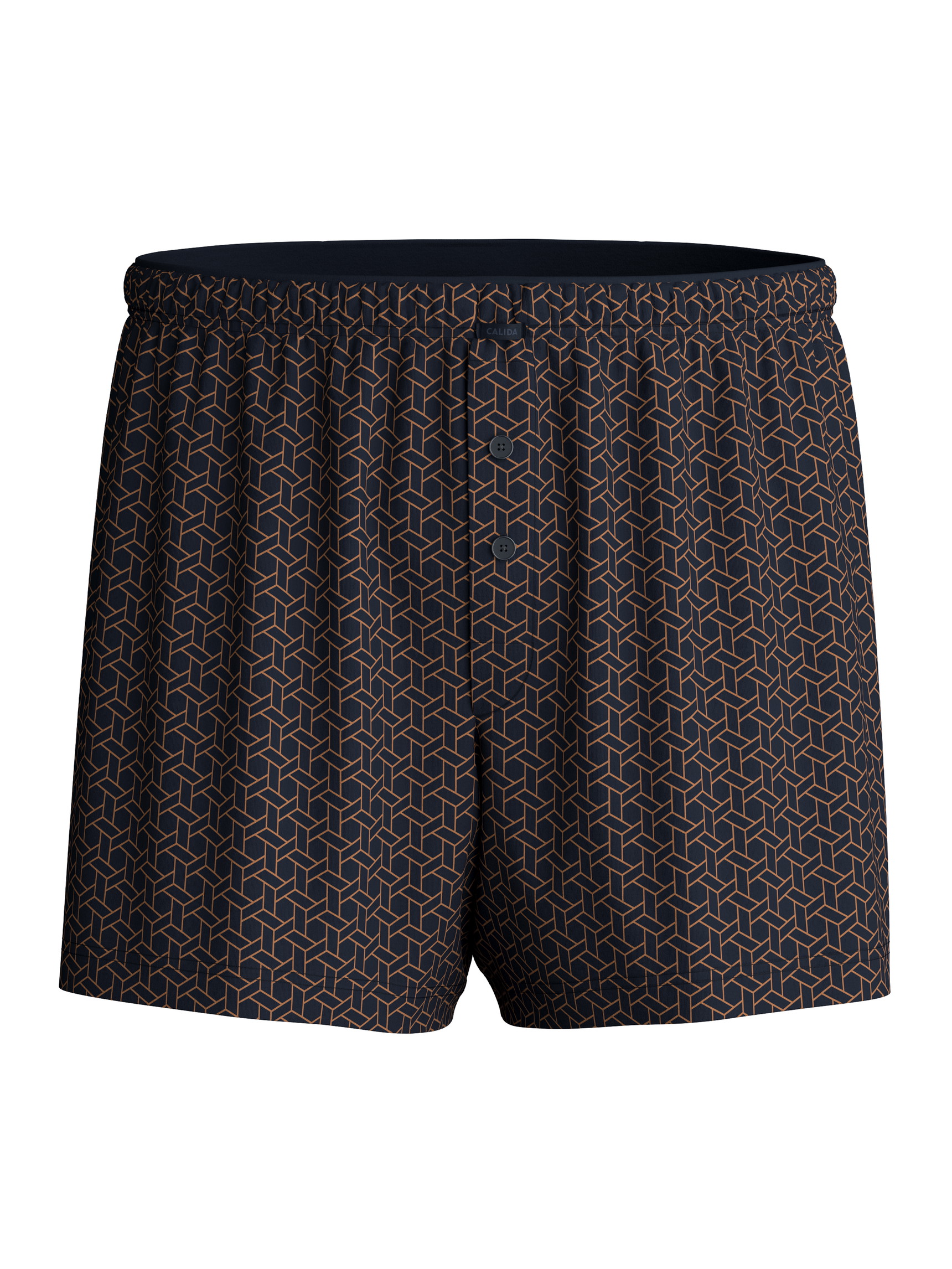 Homme - Boxer short en 100% coton de couleur Bleu, À motifs, de la série Cotton Choice de CALIDA