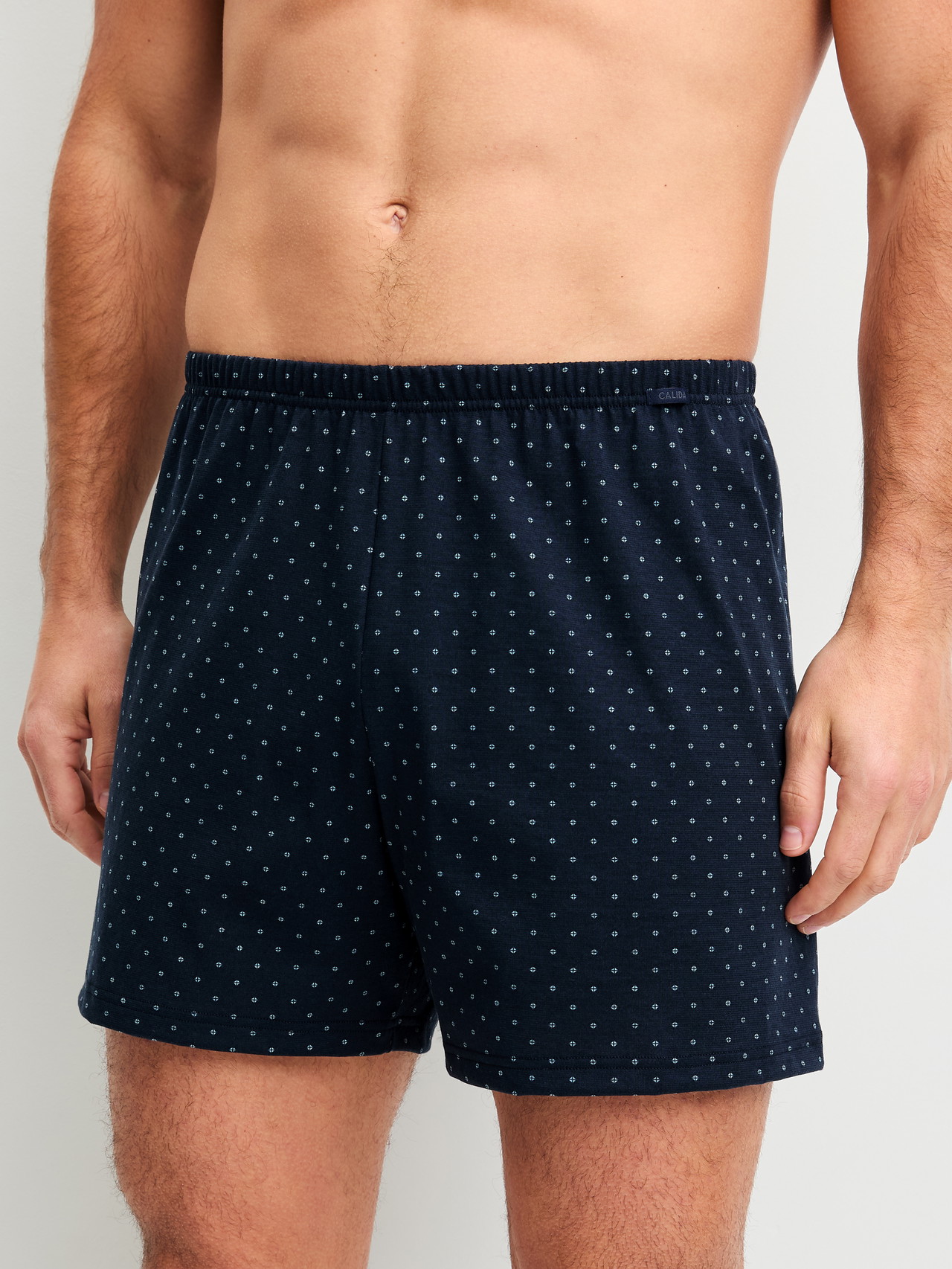 CALIDA Prints Jersey-Boxershorts ohne Eingrifffür Herren, L, Blau, Toller Kombinationspartner aus reiner Baumwolle!
