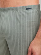 Men model is wearing Boxer shorts made of 100% Cotton in Green, Striped from the Prints series by CALIDA, Detail
