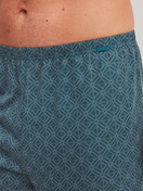 Le mannequin Homme porte le/la Boxer short en Coton de couleur Bleu, À motifs, de la série Prints de CALIDA, Détail