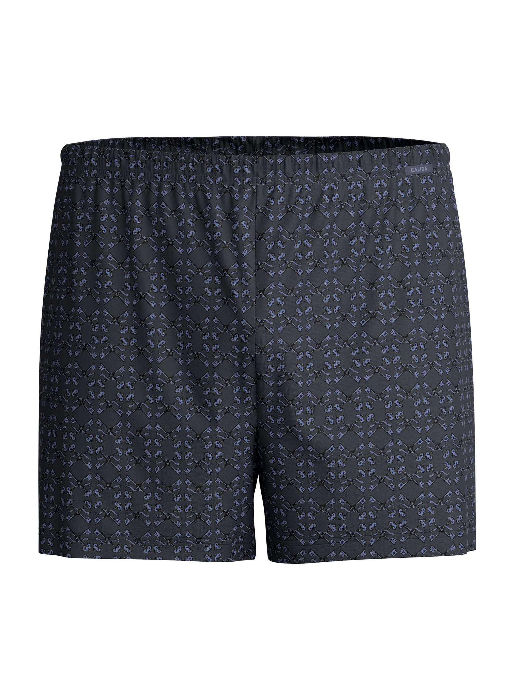 Herren - Jersey-Boxershorts ohne Eingriff aus 100% Baumwolle in Grau, Gemustert aus Serie Prints von CALIDA