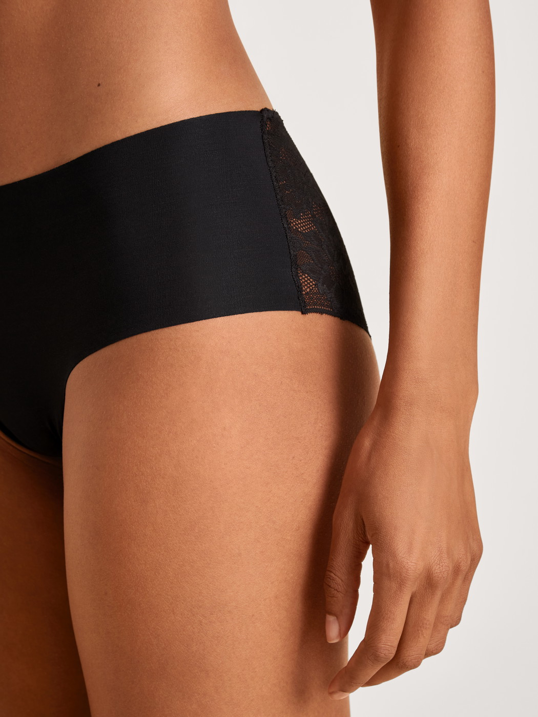 Women - Panty made of Modal in Black, Lace, from the Natural Skin Lace series by CALIDA, Detail