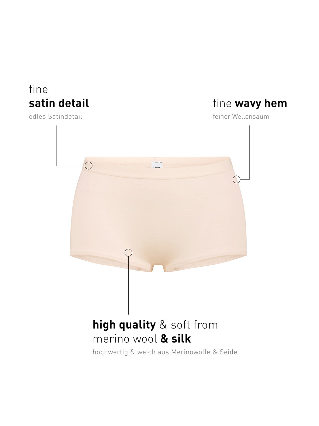 Women - Panty, high waist made of Swiss+Cotton in Beige, Unicoloured, from the True Confidence series by CALIDA
