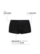 Damen - Panty aus Wolle-Seide, high waist aus Swiss+Cotton in Schwarz, Einfarbig aus Serie True Confidence von CALIDA