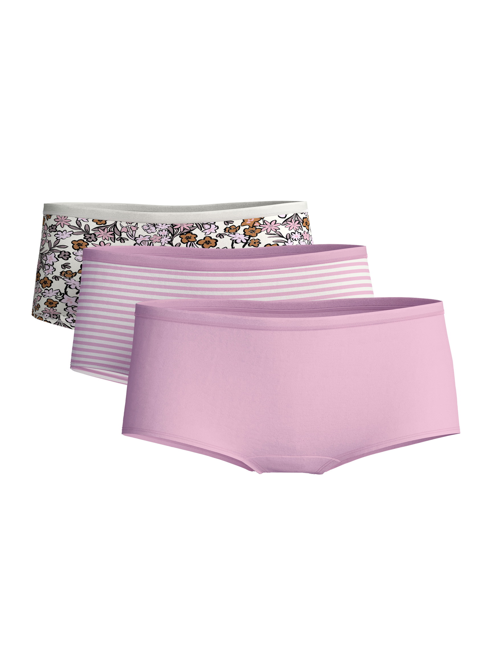 Multipack Women - Panties, 3-Pack made of Polyamide in Purple, Floral, from the Eco Sense series by CALIDA