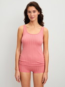 Women model is wearing High Waist Panty made of Cotton in Pink, Unicoloured from the Etude Xtra series by CALIDA, Outfit