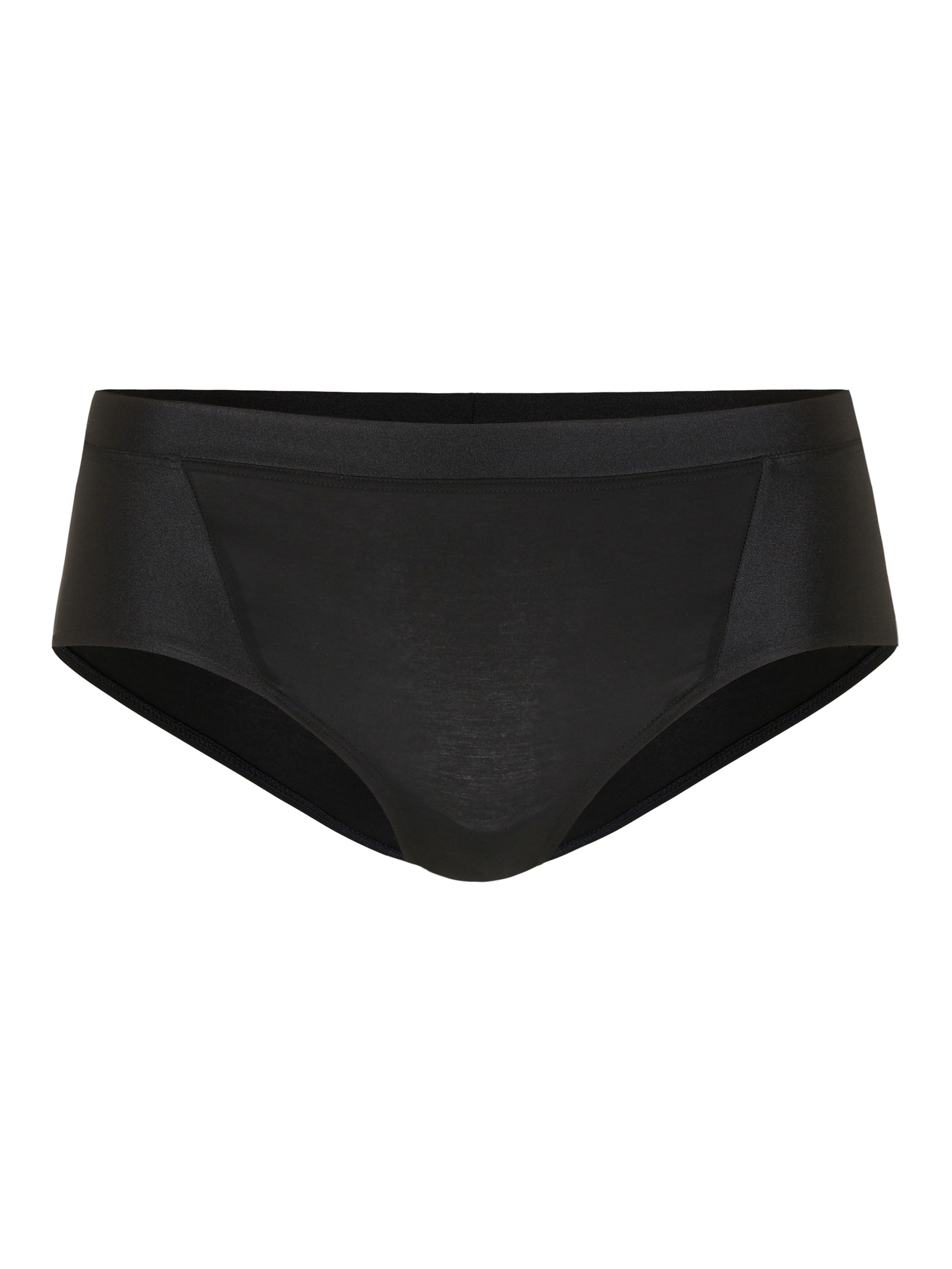 Donna - Panty, taglio basso in Cotone di colore Nero, Tinta unita, della serie Cate di CALIDA