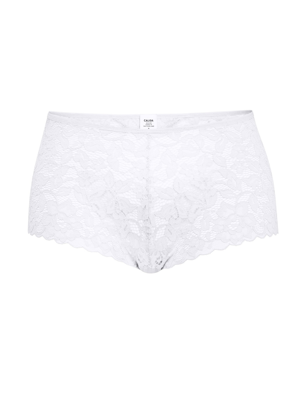 Women - Shorty regular cut made of Swiss+Cotton in White, Lace, from the Natural Comfort Lace series by CALIDA