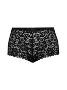 Women - Shorty regular cut made of Swiss+Cotton in Black, Lace, from the Natural Comfort Lace series by CALIDA