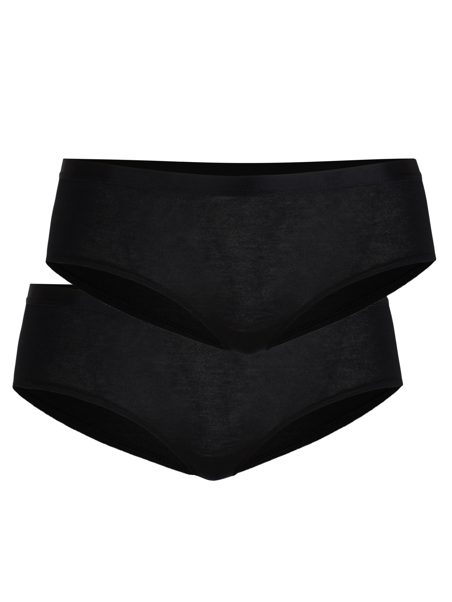 Multipack Damen - Panty, low cut, 2er-Pack aus Baumwolle in Schwarz, Einfarbig aus Serie Benefit Women von CALIDA
