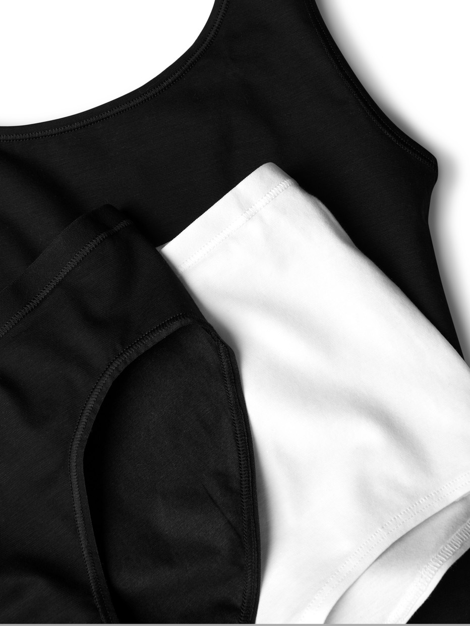 Damen - Panty, regular cut aus Baumwolle in Weiß, Einfarbig aus Serie Natural Comfort von CALIDA, Detail