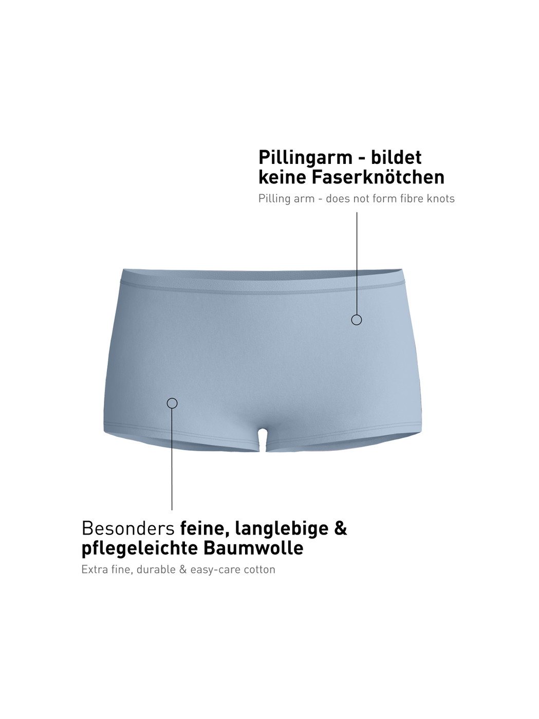Damen - Panty, regular cut aus Swiss+Cotton in Grau, Einfarbig aus Serie Natural Comfort von CALIDA