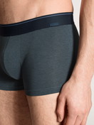 Men - Boxer brief made of Cotton in Blue, Unicoloured, from the Cotton Stretch series by CALIDA, Detail