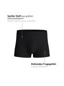 Herren - Boxer Brief aus TENCEL™ in Schwarz, Einfarbig aus Serie Natural Cooling von CALIDA