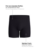 Herren - Boxer Brief mit langem Bein aus TENCEL™ in Schwarz, Einfarbig aus Serie Natural Cooling von CALIDA