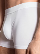 Homme - Boxer brief en Coton de couleur Blanc, Unicolore, de la série Cotton Code de CALIDA, Détail