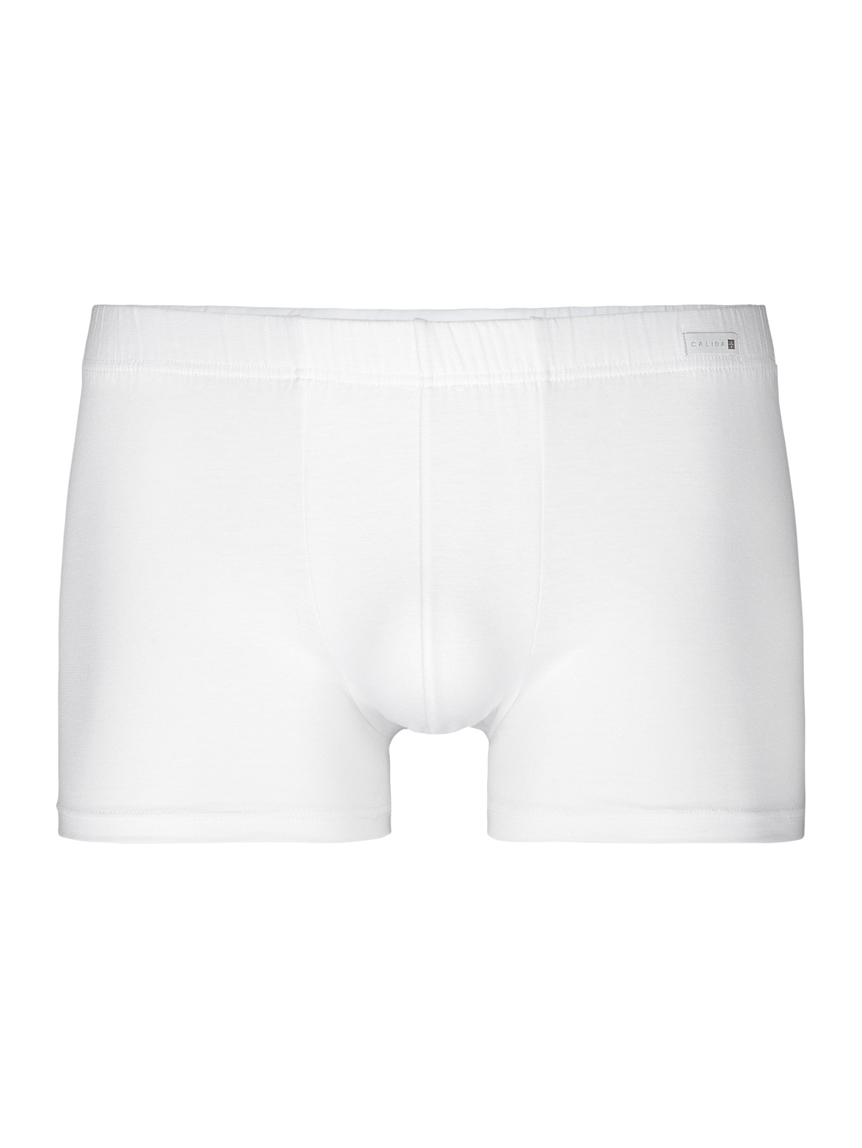 Herren - Boxer Brief aus Baumwolle in Weiß, Einfarbig aus Serie Evolution von CALIDA