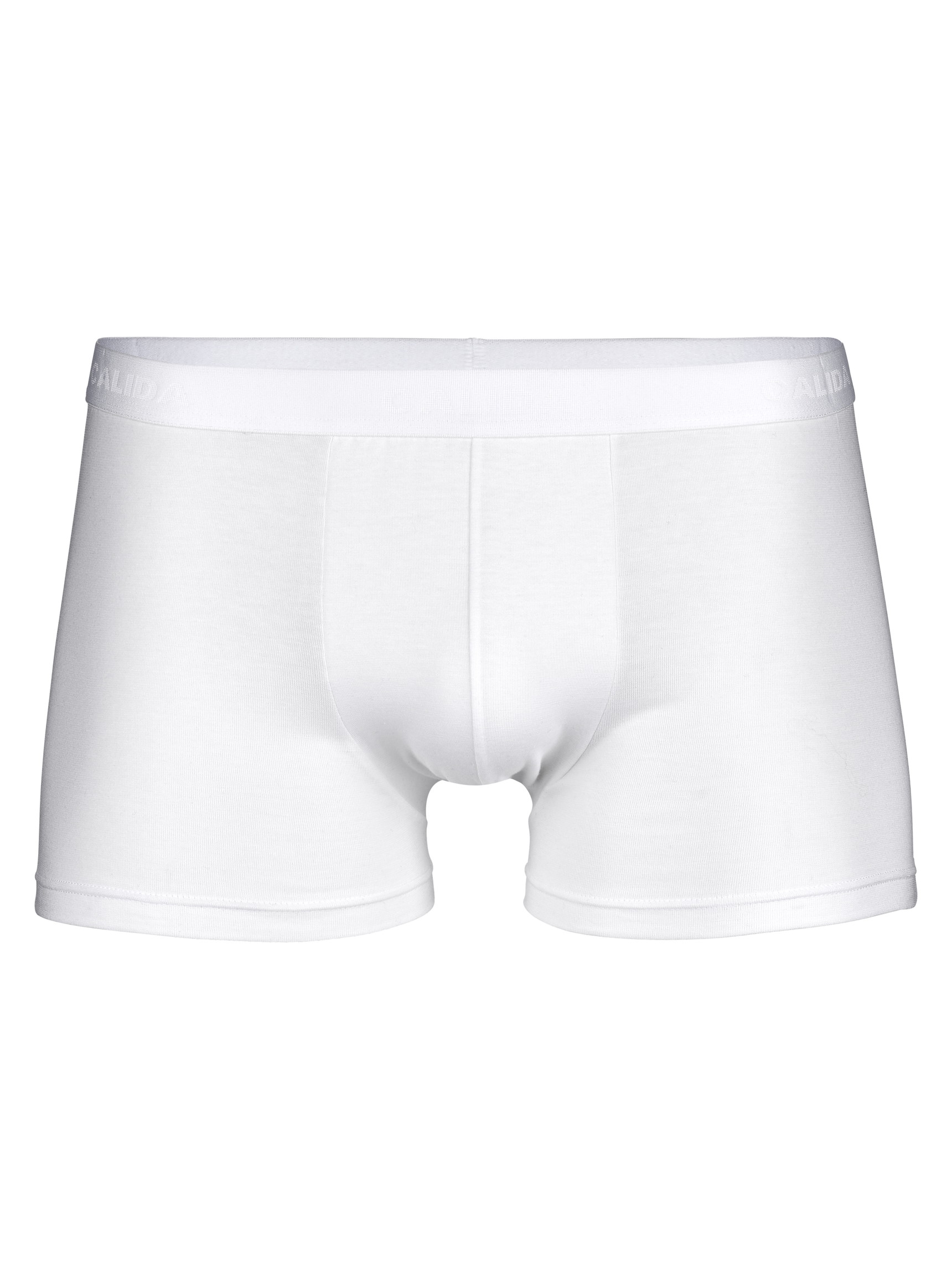 Herren - Boxer Brief mit Softbund aus Baumwolle in Weiß, Einfarbig aus Serie Evolution von CALIDA