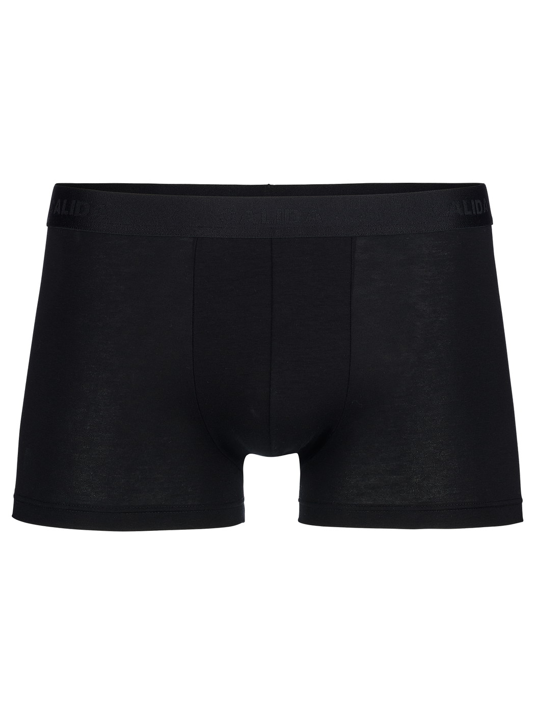 Herren - Boxer Brief mit Softbund aus Baumwolle in Schwarz, Einfarbig aus Serie Evolution von CALIDA