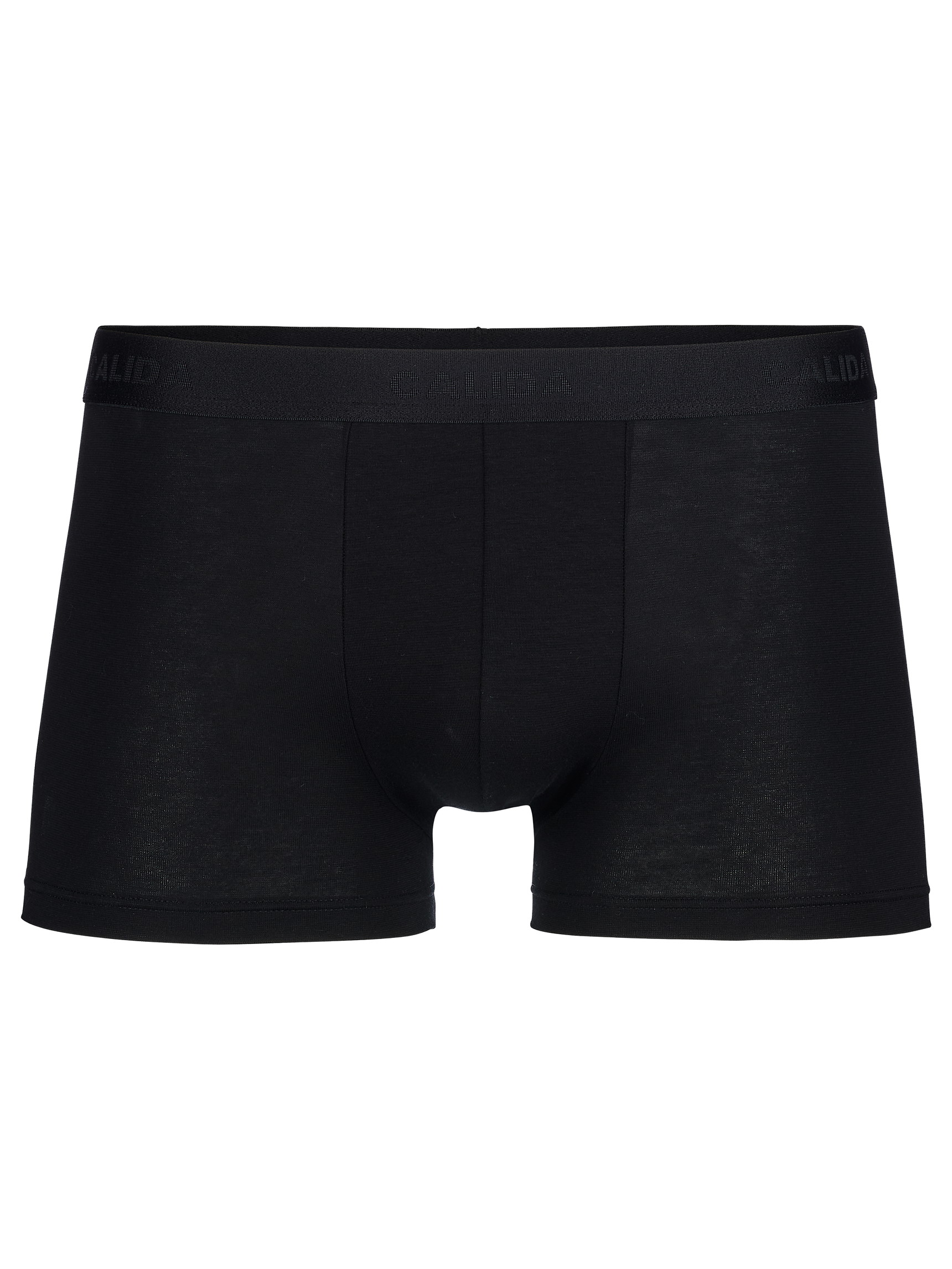 Herren - Boxer Brief mit Softbund aus Baumwolle in Schwarz, Einfarbig aus Serie Evolution von CALIDA