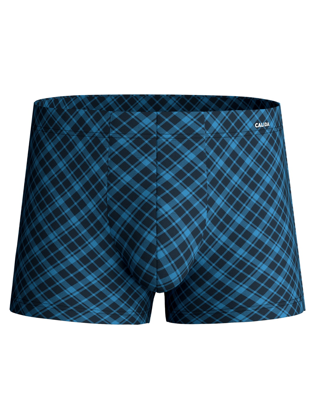 Uomo - Boxer brief in Cotone di colore Blu, A scacchi, della serie Cotton Code Design di CALIDA