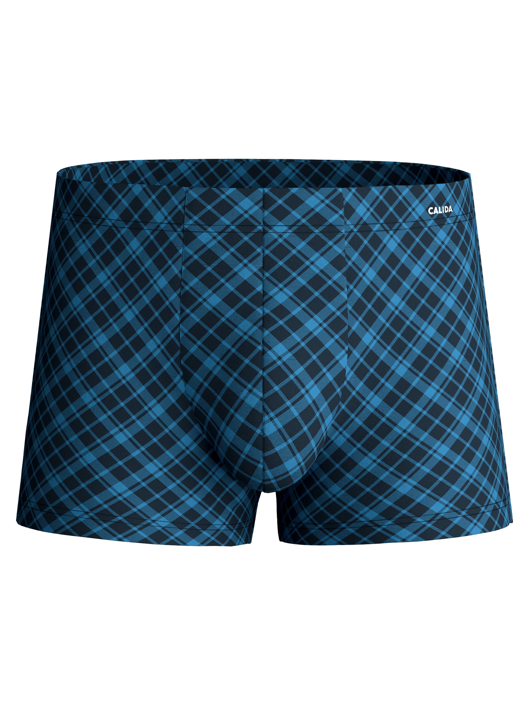 Uomo - Boxer brief in Cotone di colore Blu, A scacchi, della serie Cotton Code Design di CALIDA