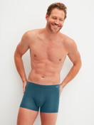 Men model is wearing Boxer brief made of Cotton in Blue, Patterned from the Cotton Code Design series by CALIDA, Front view
