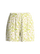 Damen - Kurze Pyjamahose aus 100% Baumwolle in Grün, Floral aus Serie Late Bloom M&M von CALIDA