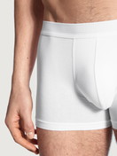 Herren - Boxer Brief mit Softbund aus Lyocell in Weiß, Einfarbig aus Serie Focus von CALIDA, Detail