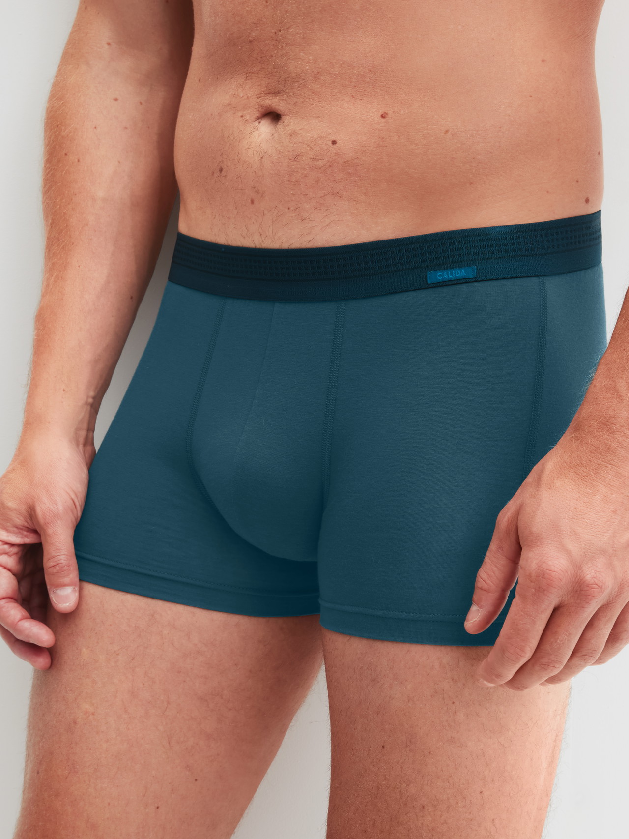 CALIDA Focus Boxer Brief mit Softbundfür Herren, XXL, Türkis, Der perfekte Material-Mix, supersoft und funktional