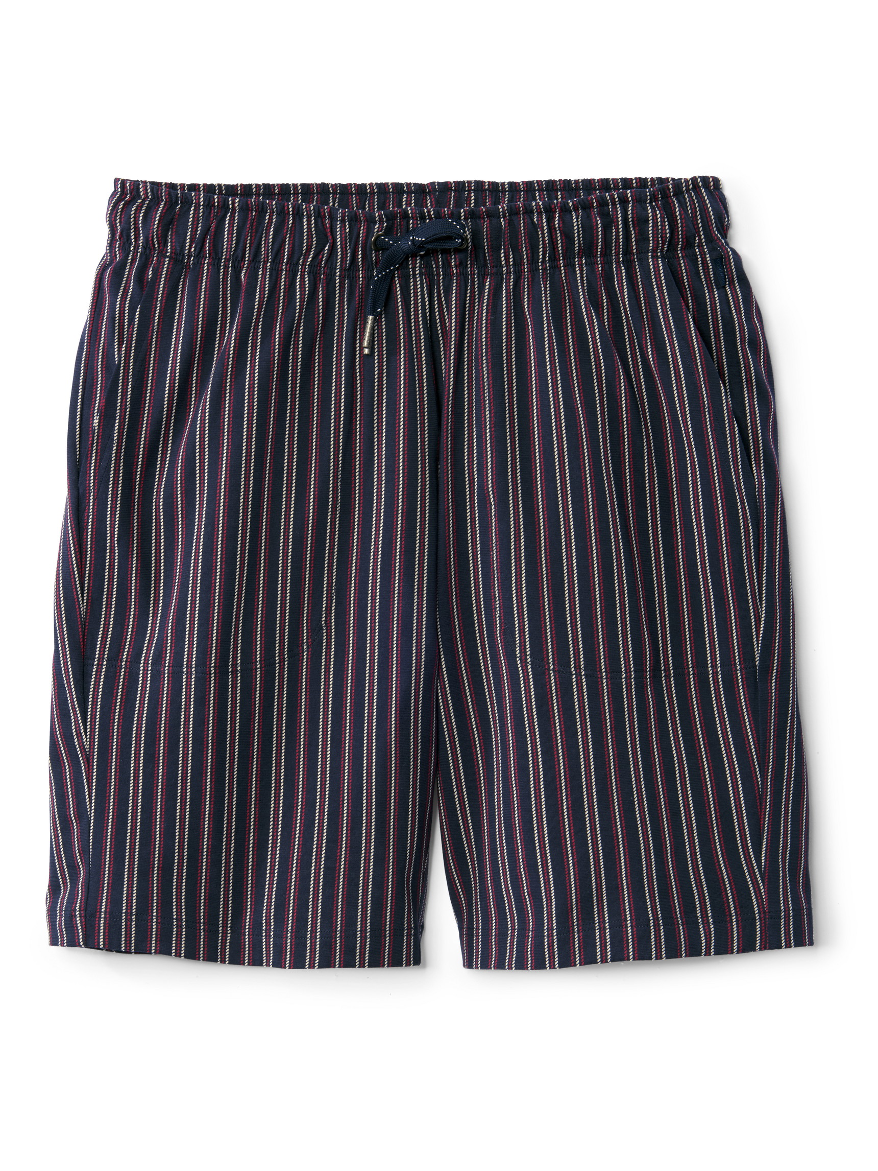 Homme - Bermuda en 100% coton de couleur Rouge, Rayée, de la série Remix Basic Sleep de CALIDA