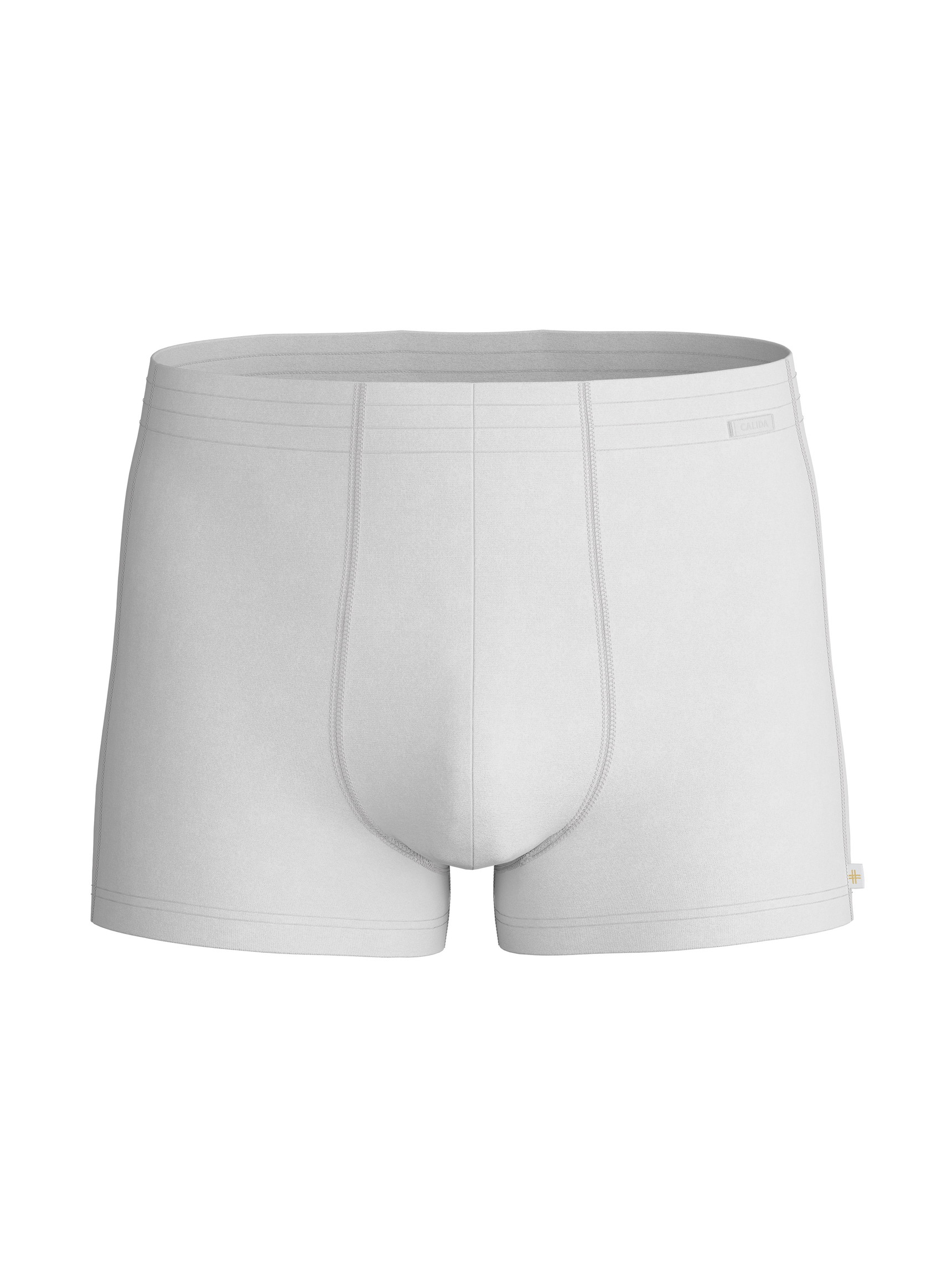 Herren - Boxer Brief mit stoffbezogenem Bund aus Lyocell in Weiß, Einfarbig aus Serie Focus von CALIDA