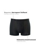 Uomo - Boxer brief in Lyocell di colore Nero, Tinta unita, della serie Focus di CALIDA
