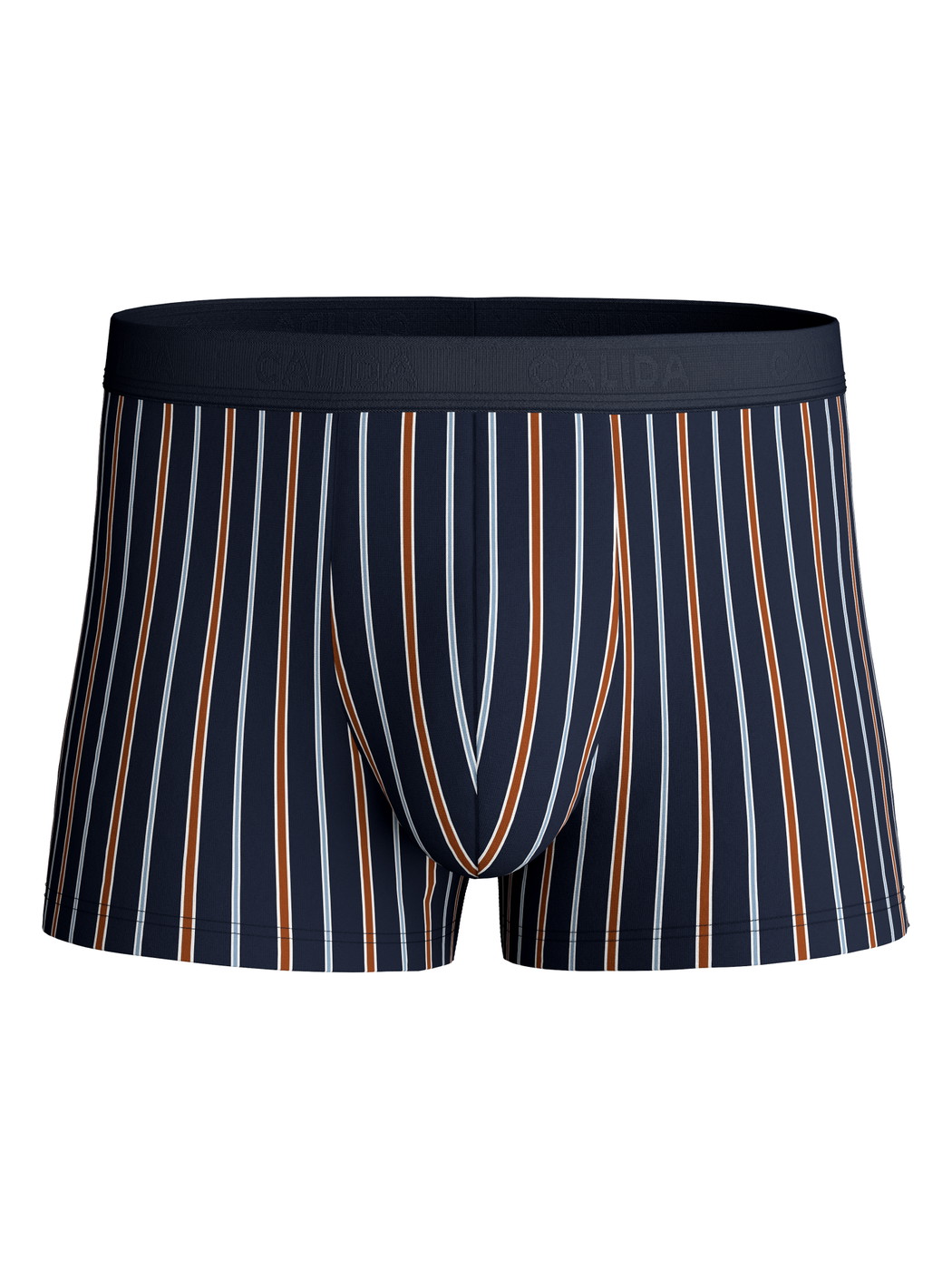 Herren - Boxer Brief mit Softgummibund aus Baumwolle in Orange, Gemustert aus Serie Grafic Cotton von CALIDA