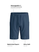 Herren - Bermudas mit Seitentaschen aus Baumwolle in Blau, Einfarbig aus Serie RMX Lounge Journey von CALIDA