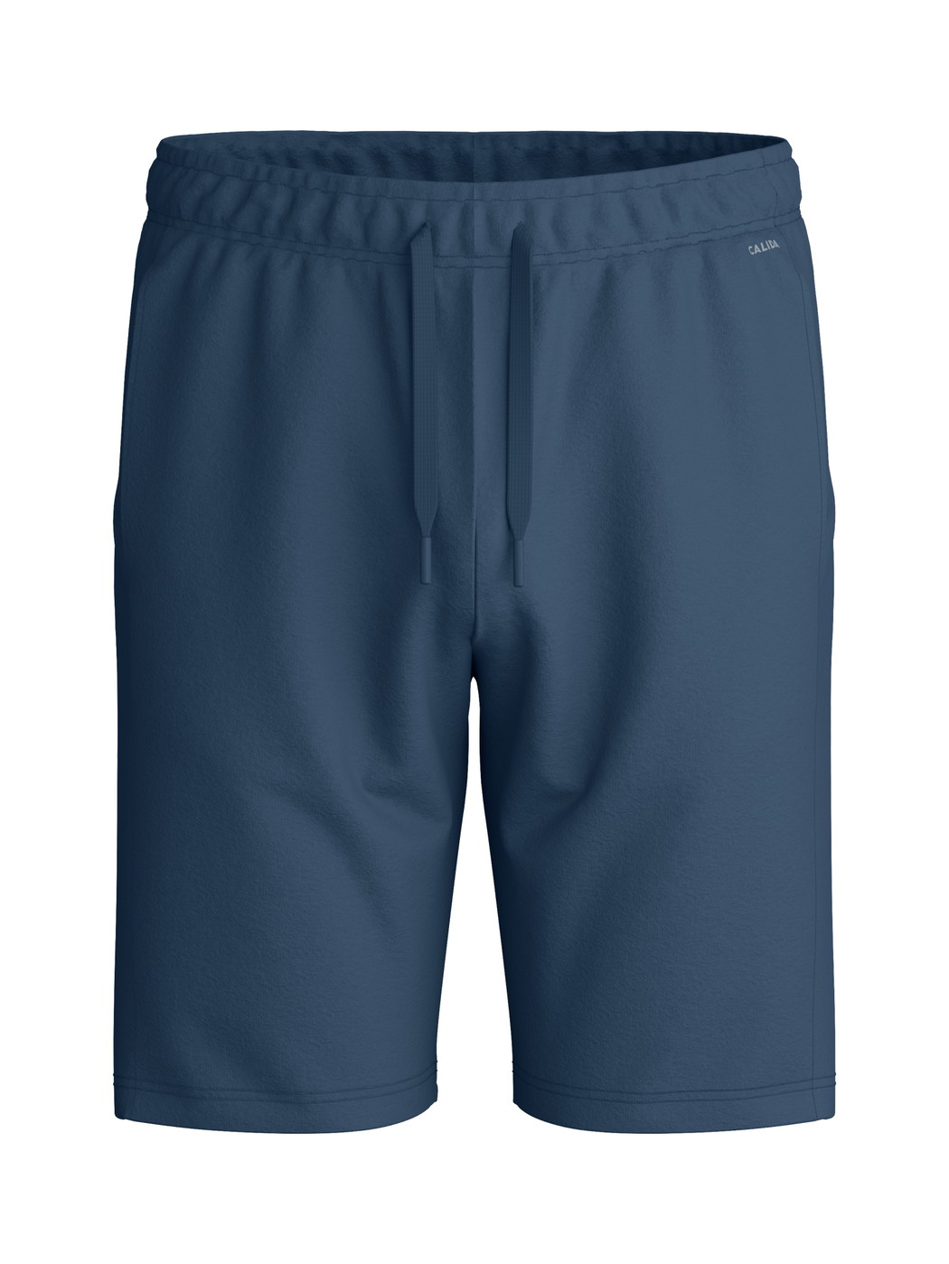 Herren - Bermudas mit Seitentaschen aus Baumwolle in Blau, Einfarbig aus Serie RMX Lounge Journey von CALIDA