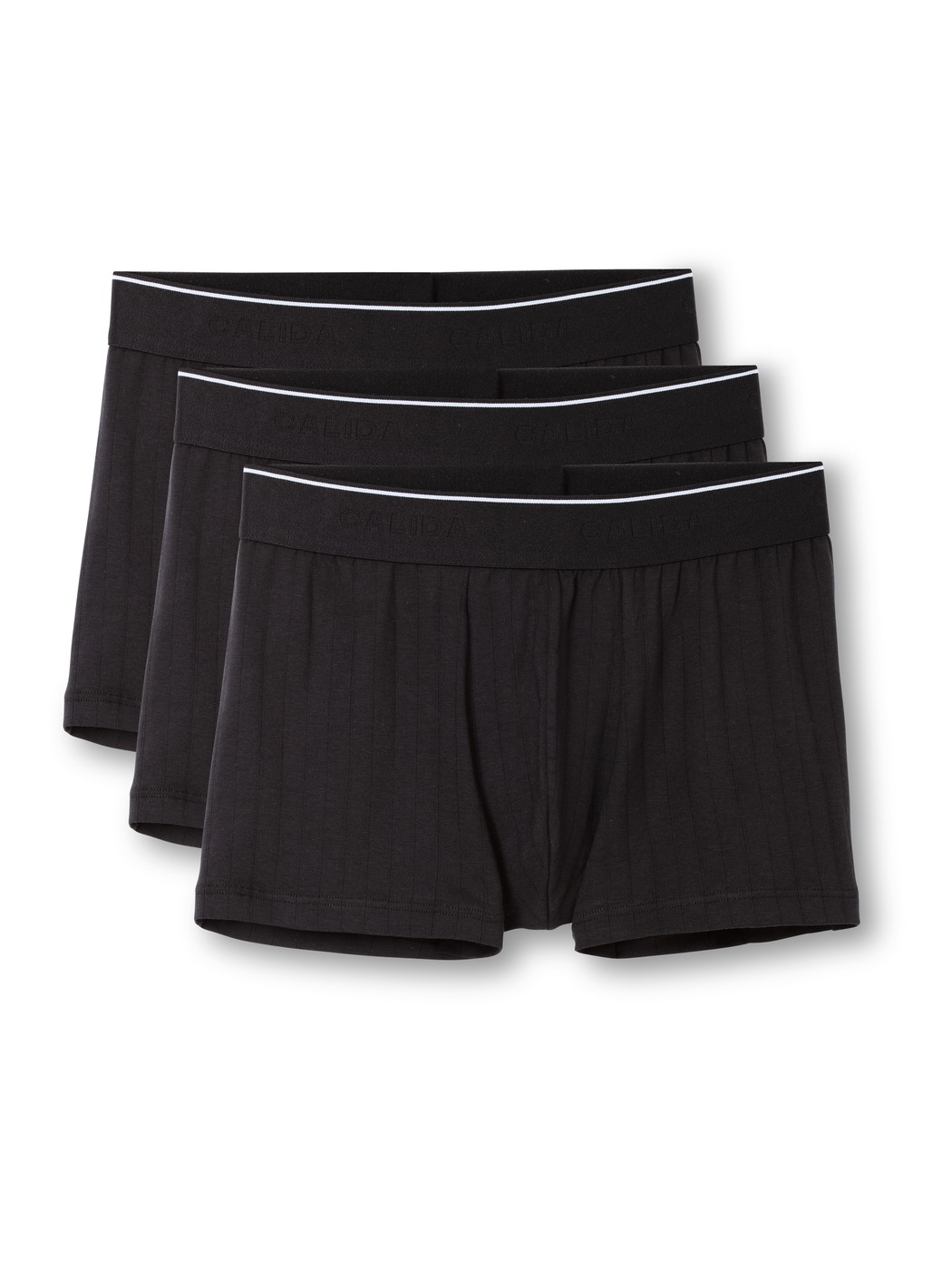 Multipack Herren - Boxer Brief, 3er-Pack aus Baumwolle in Schwarz, Einfarbig aus Serie Pure & Style von CALIDA