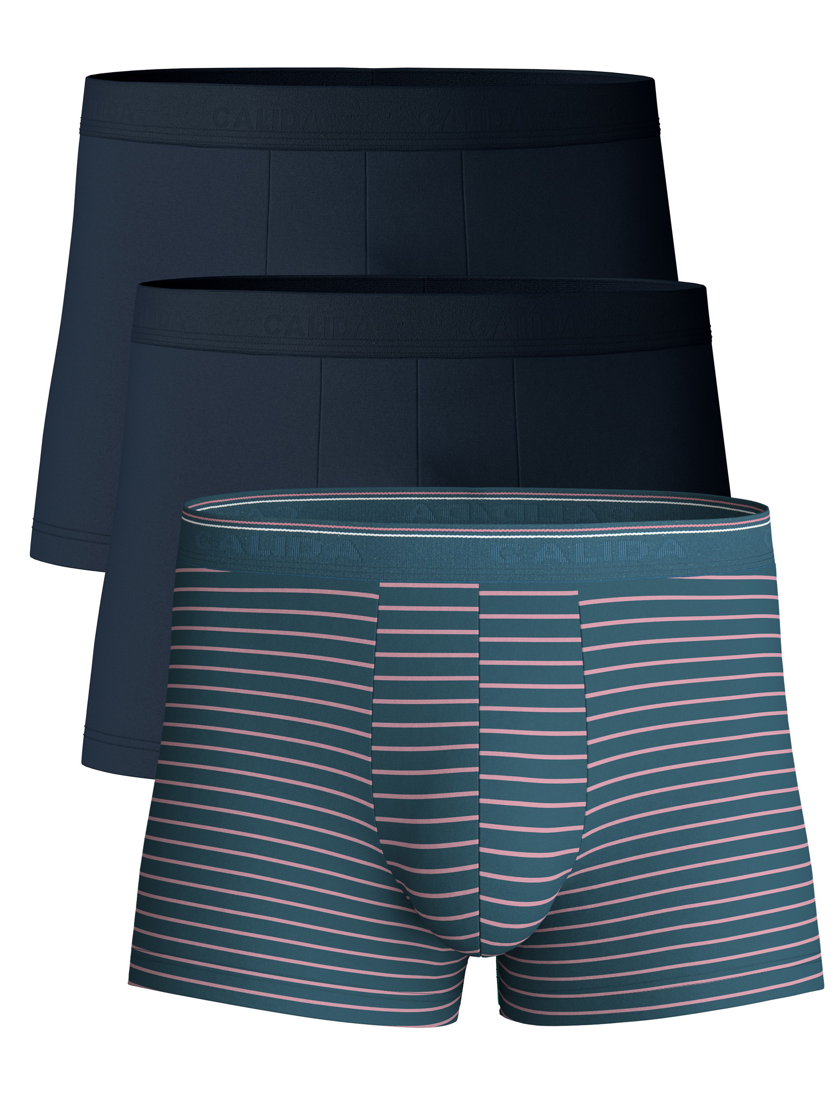 Multipack Men - Boxer Briefs, 3-Pack made of Cotton in Blue, Striped, from the Natural Benefit series by CALIDA