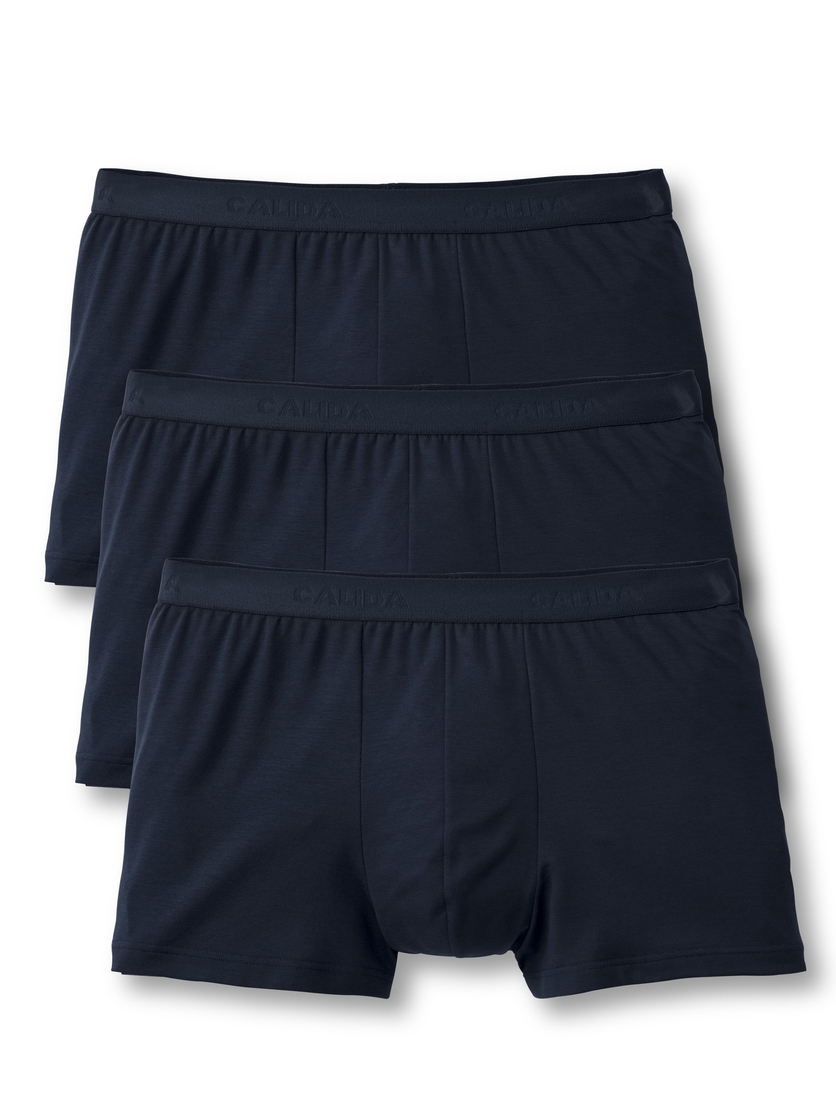 Multipack Homme - Boxer, lot de 3 en Coton de couleur Bleu, Unicolore, de la série Natural Benefit de CALIDA