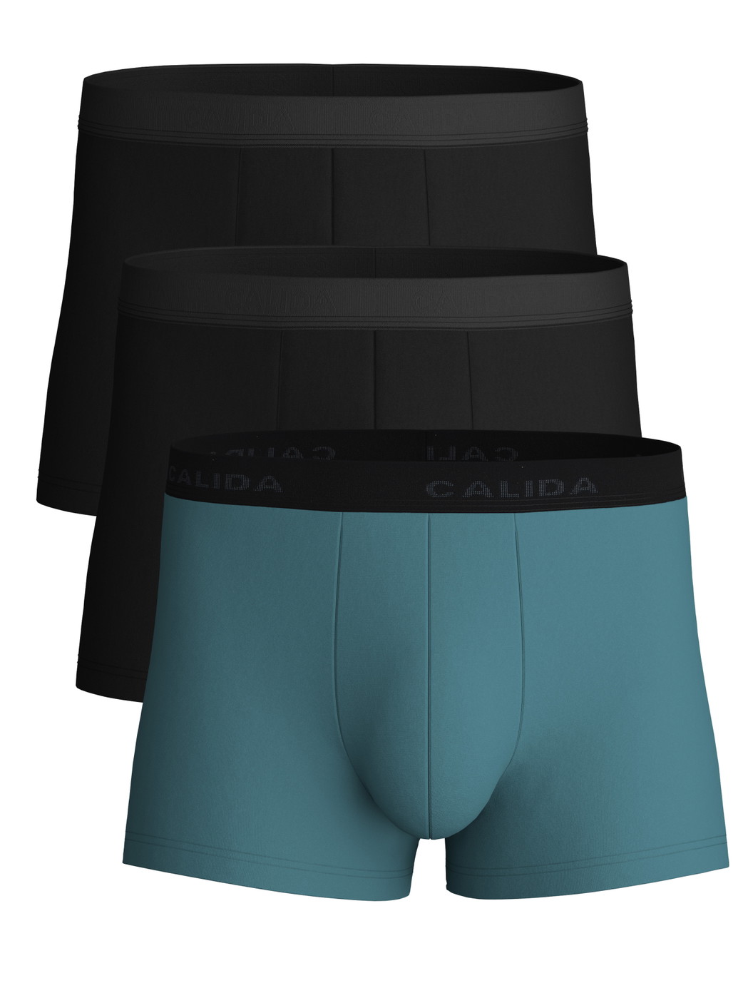 Multipack Herren - Boxer Brief, 3er-Pack aus Baumwolle in Türkis, Gestreift aus Serie Natural Benefit von CALIDA