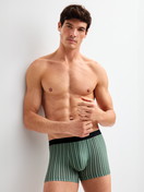 Herren-Model trägt Boxer Brief, 3er-Pack aus Baumwolle in Grün, Gestreift aus Serie Natural Benefit von CALIDA, Zusatzbild