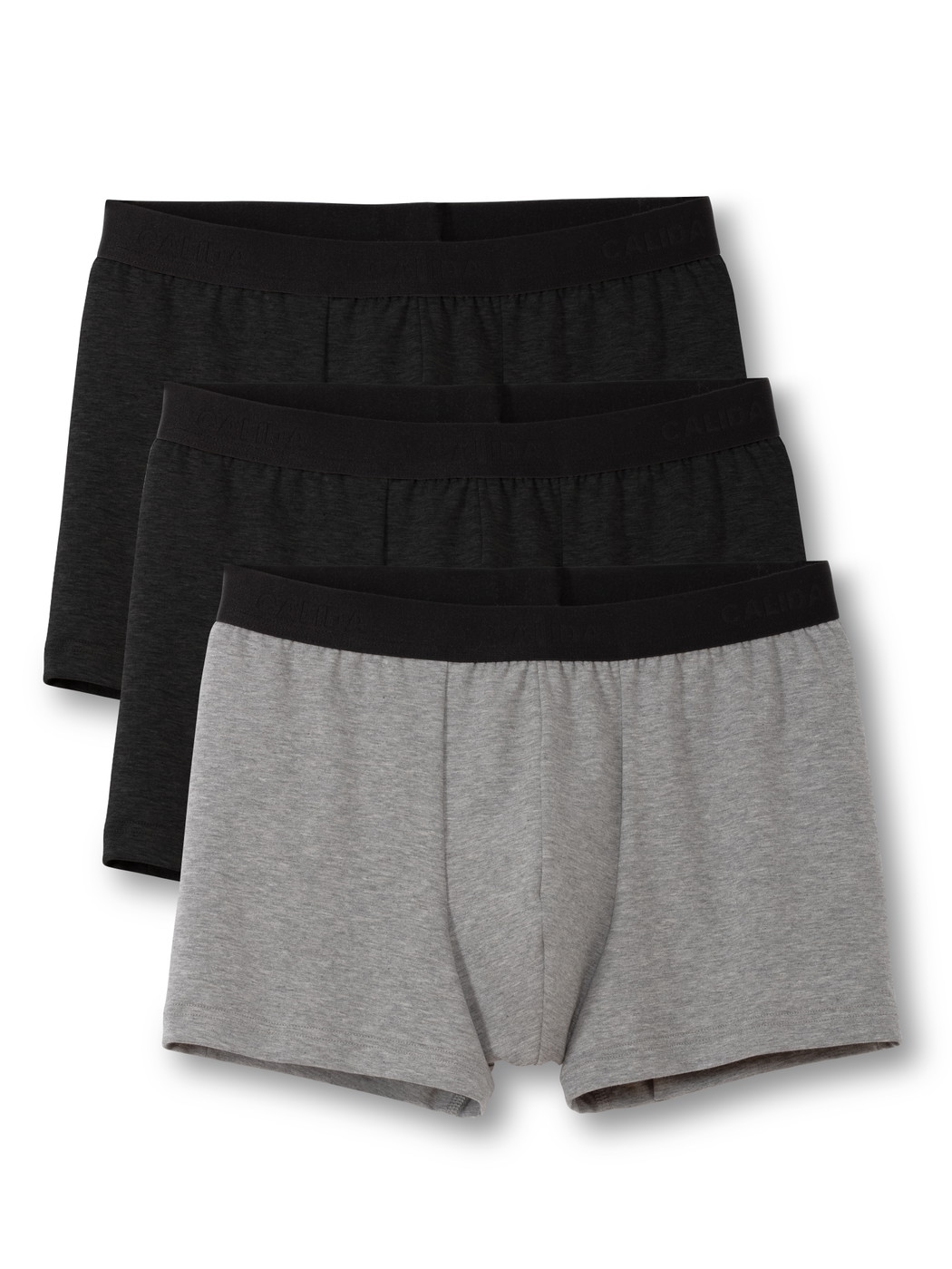 Multipack Herren - Boxer Brief, 3er-Pack aus Baumwolle in Schwarz, Einfarbig aus Serie Natural Benefit von CALIDA