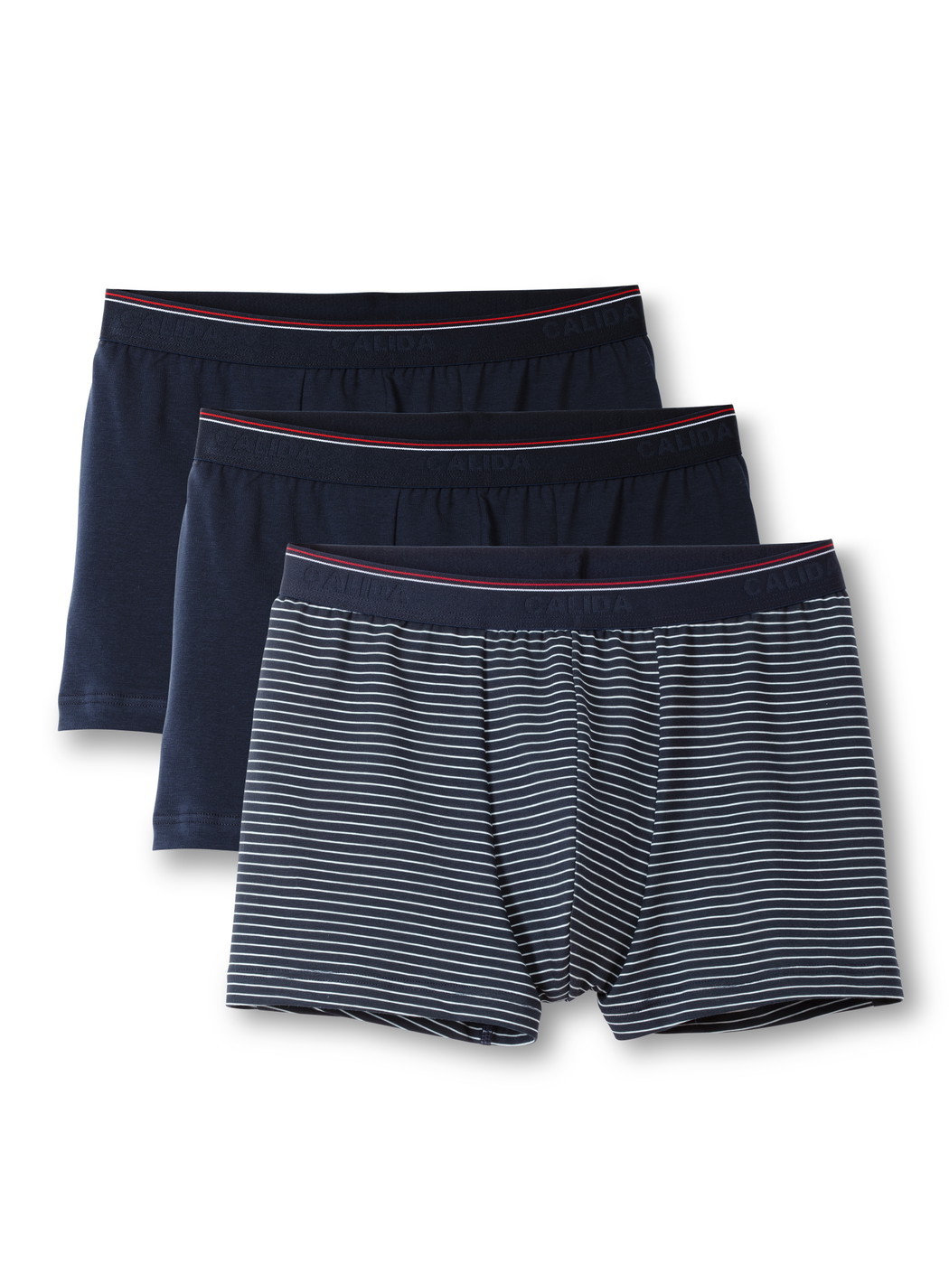 Multipack Herren - Boxer Brief, 3er-Pack aus Baumwolle in Blau, Gestreift aus Serie Natural Benefit von CALIDA