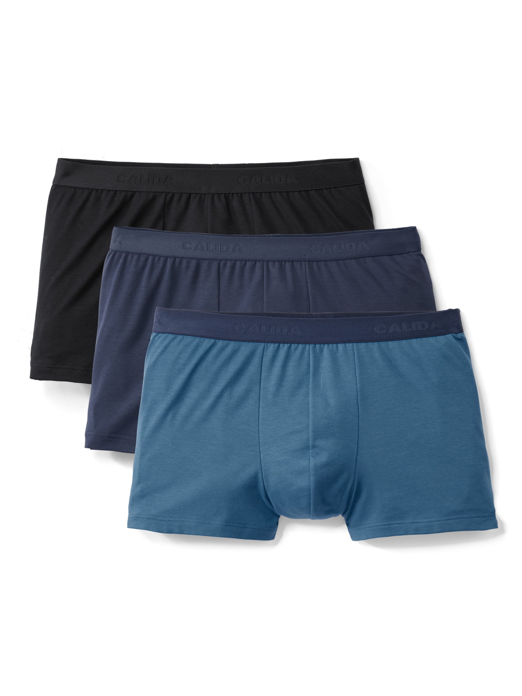 Multipack Uomo - Boxer, set da 3 in Cotone di colore Blu, Motivo, della serie Natural Benefit di CALIDA
