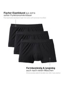 Herren - Boxer Brief, 3er-Pack aus Baumwolle in Schwarz, Einfarbig aus Serie Natural Benefit von CALIDA