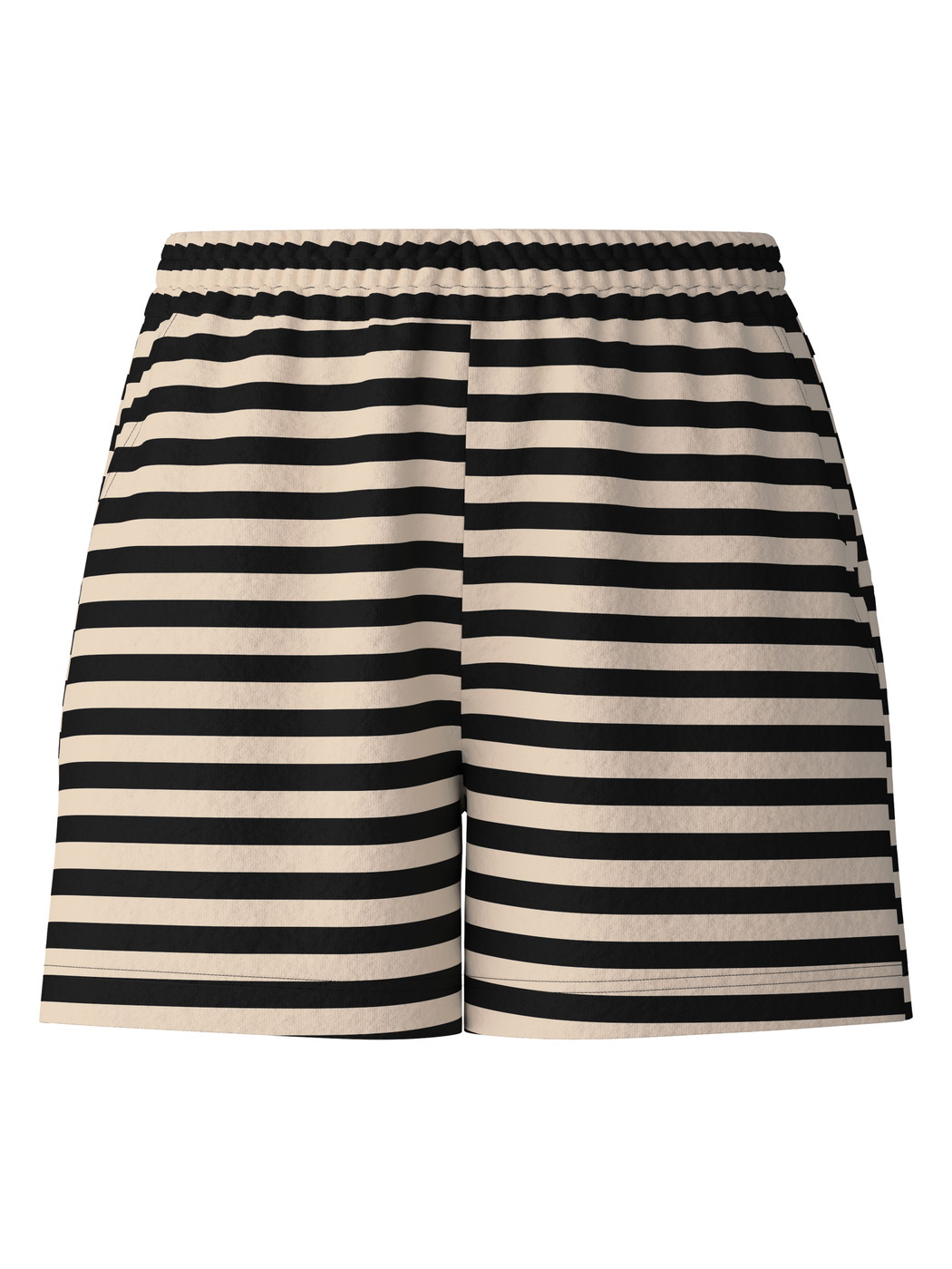 Damen - Loungeshorts aus Baumwolle in Schwarz, Gestreift aus Serie Lounge Stripe von CALIDA