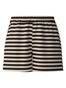 Damen - Loungeshorts aus Baumwolle in Schwarz, Gestreift aus Serie Lounge Stripe von CALIDA
