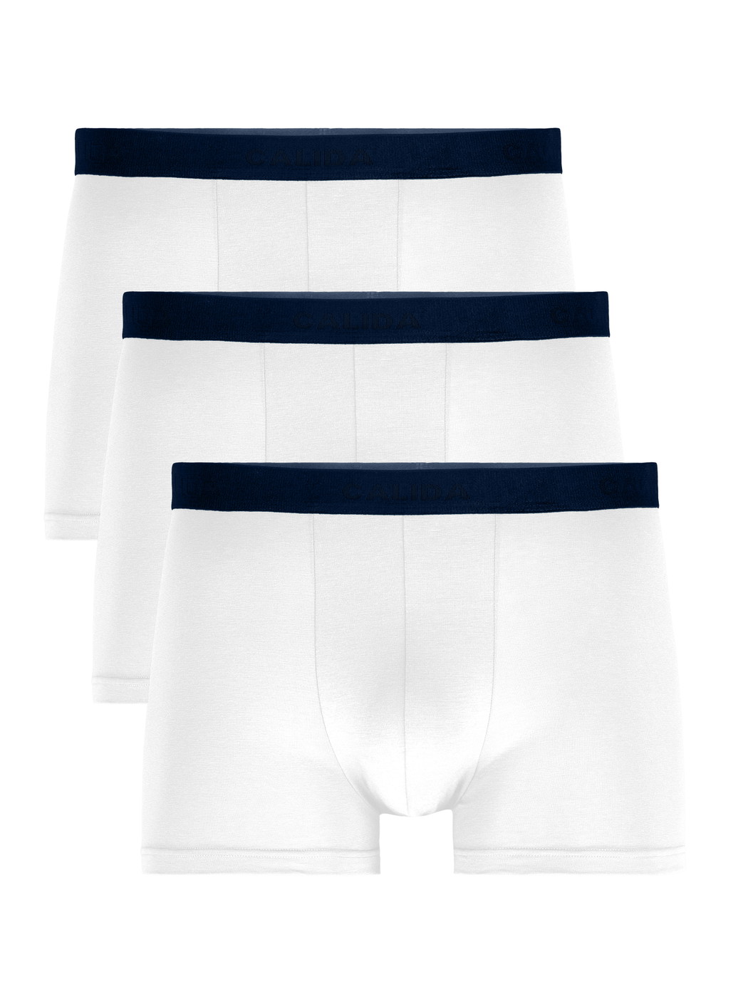 Multipack Men - Boxer Briefs, 3-Pack made of Cotton in White, Unicoloured, from the Daywear Xtra series by CALIDA